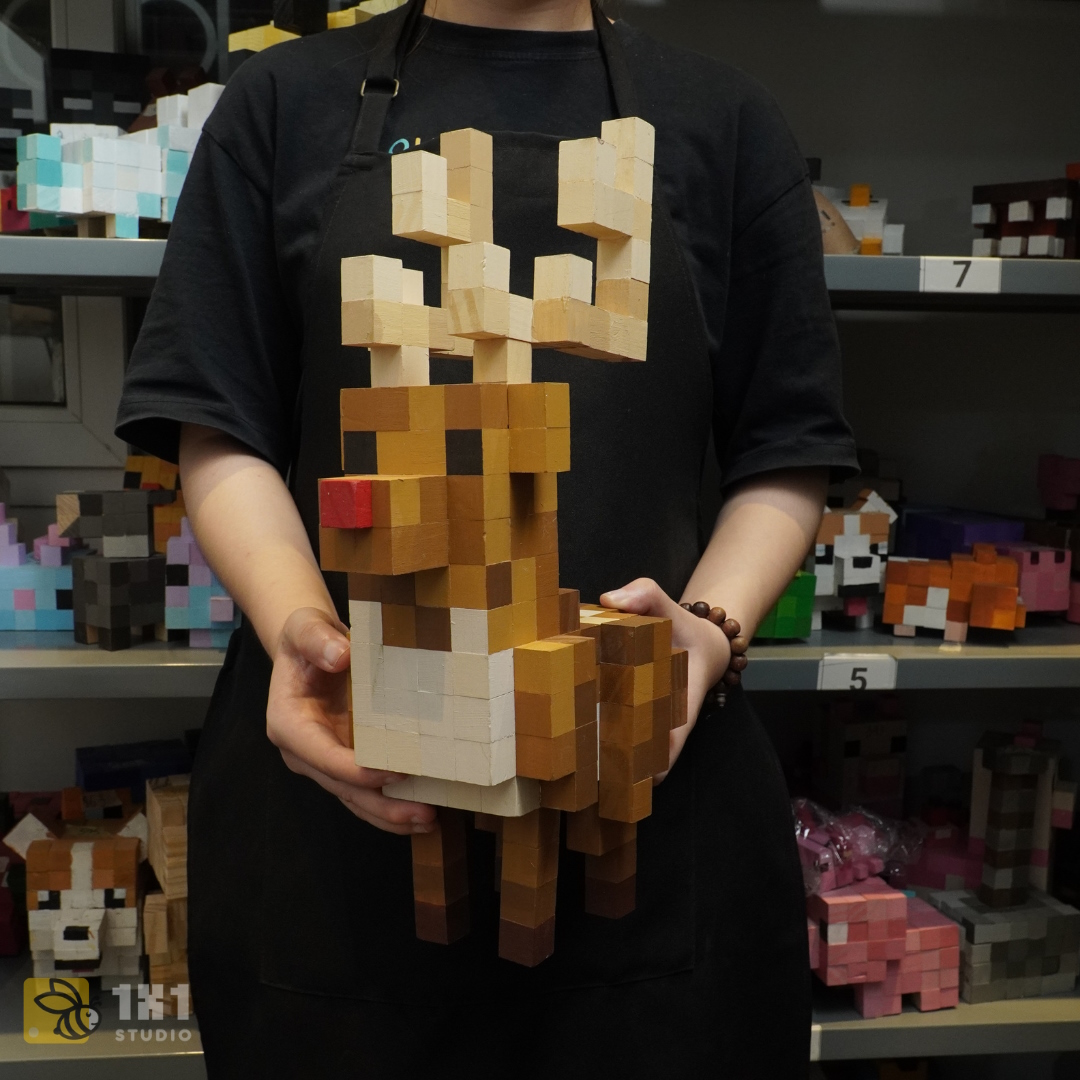 Mô Hình Gỗ Tuần Lộc (Art Toy)
