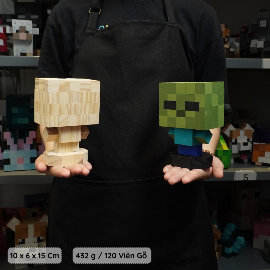 (DIY) Kit Tô Màu Minecraft Zombie