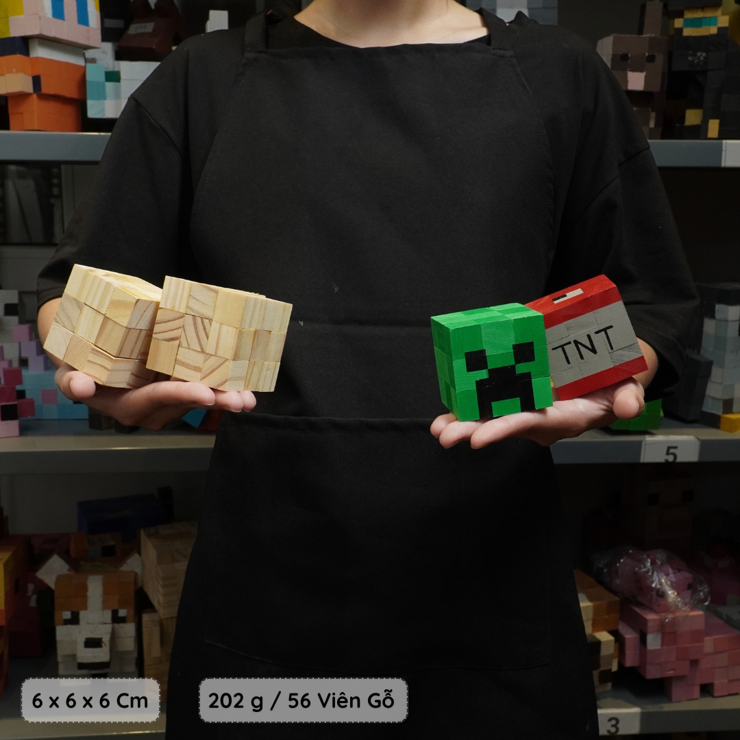 (DIY) Kit Tô Màu Minecraft TNT & Creeper Block