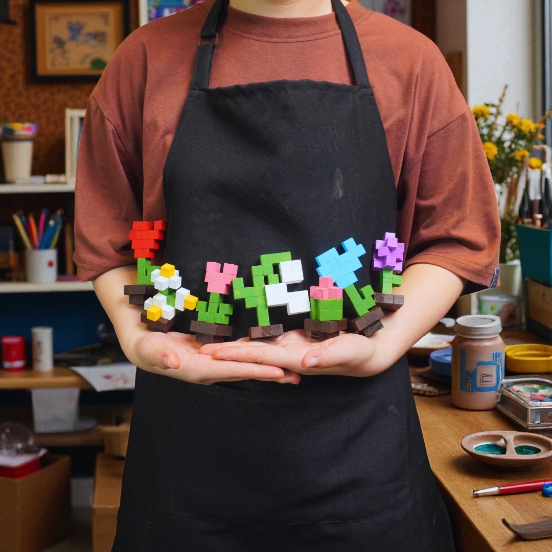 p5. KIT Tự Làm 10 Mô Hình Hoa Gỗ THU NHỎ 1cm (40 mẫu)