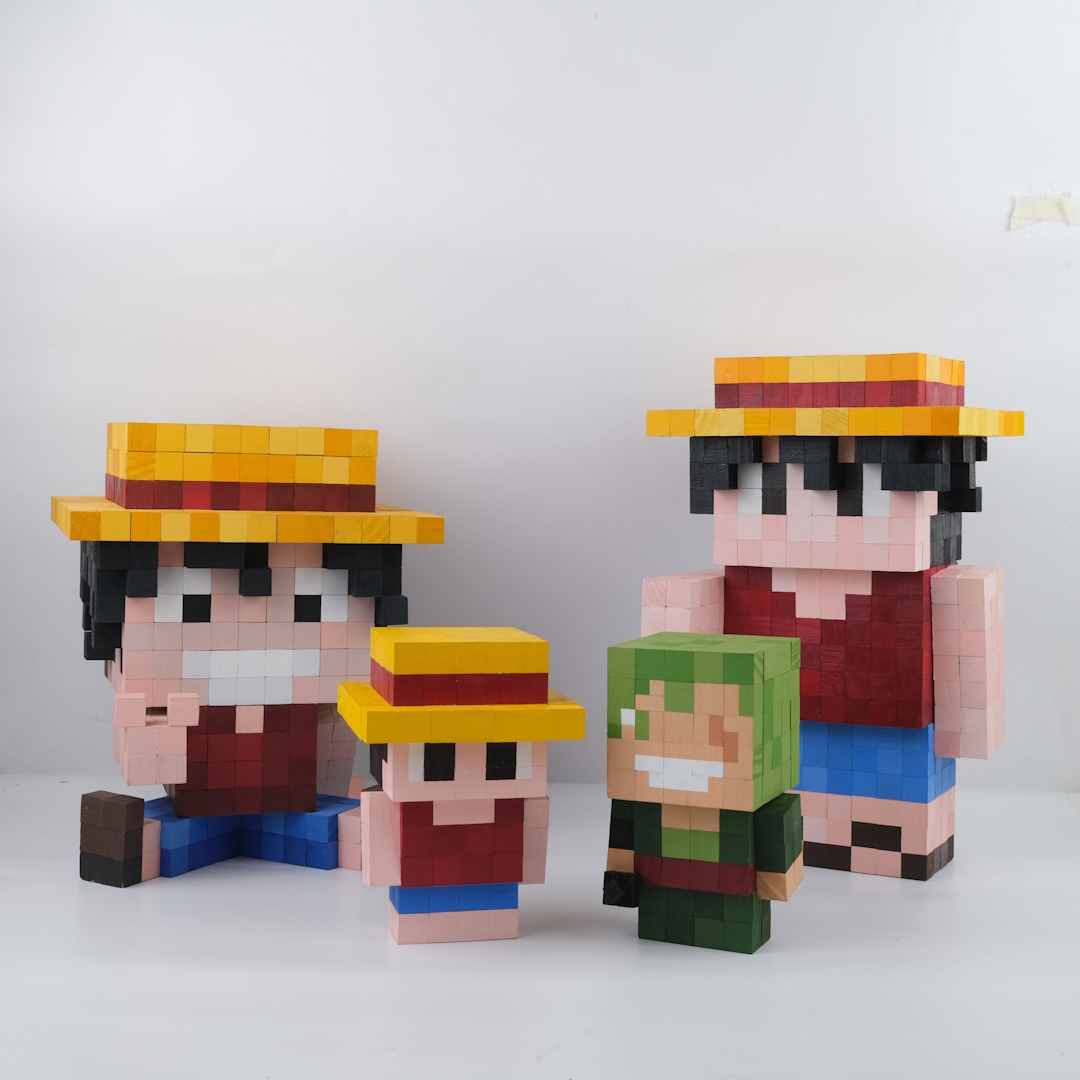 Mô Hình Gỗ Bigsize Lufffy (Art Toy)