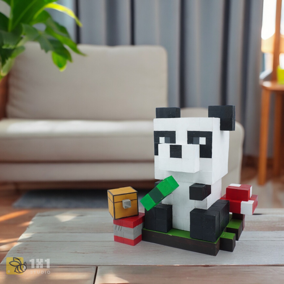 Mô Hình Gỗ Gấu Trúc (Art Toy)