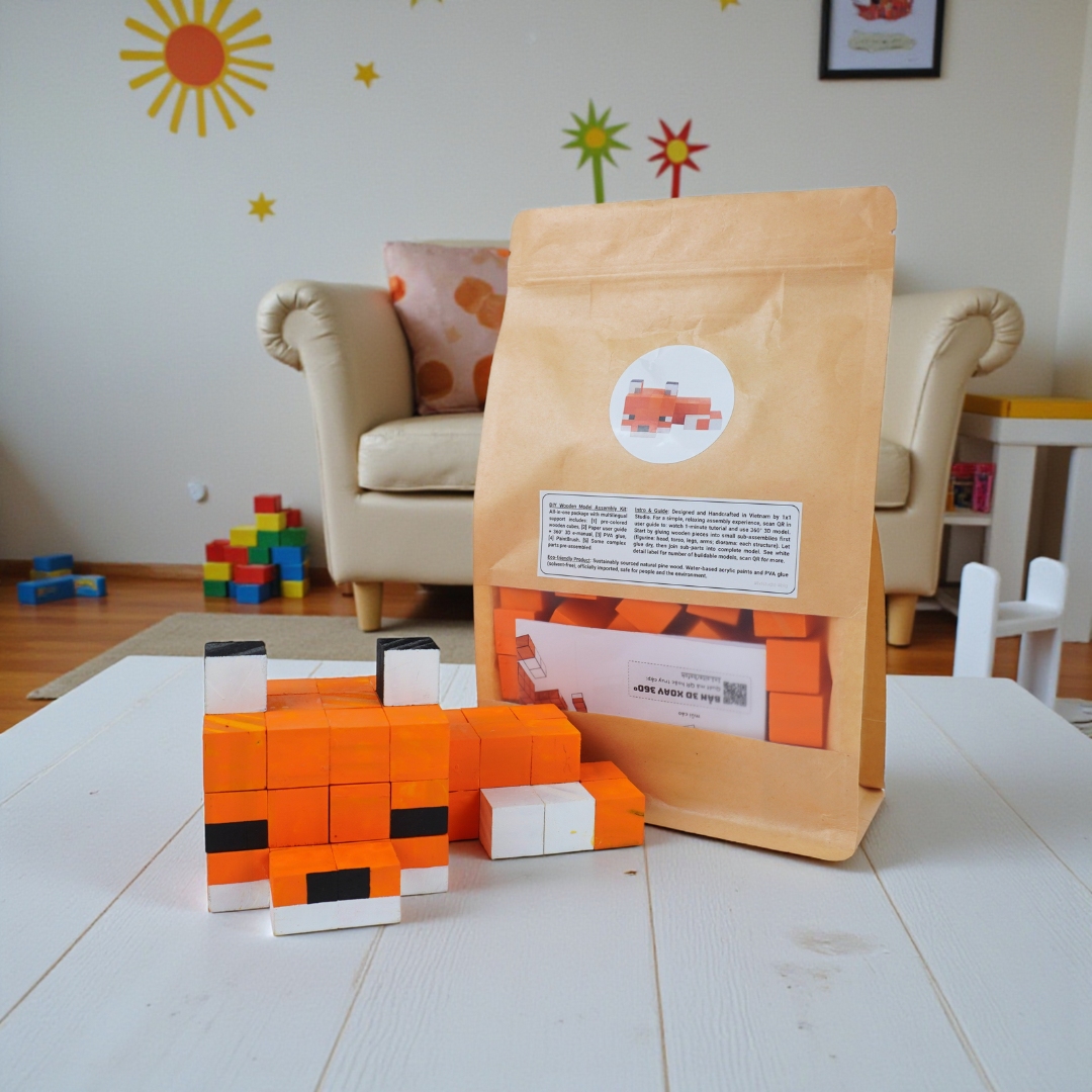 p7. Bộ Lắp Ghép Mô Hình Minecraft Fox Cáo