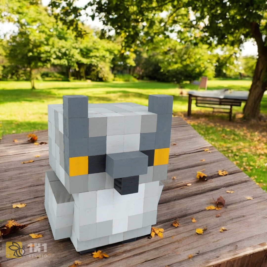 Mô Hình Gỗ Cú Mèo (Art Toy)