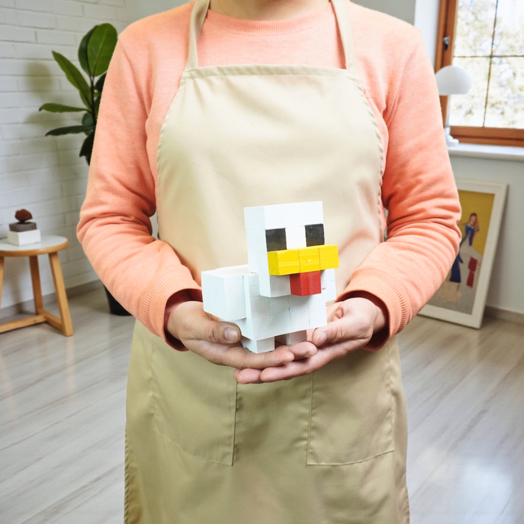 p9. Bộ Lắp Ghép Mô Hình Minecraft Chicken (Gà)