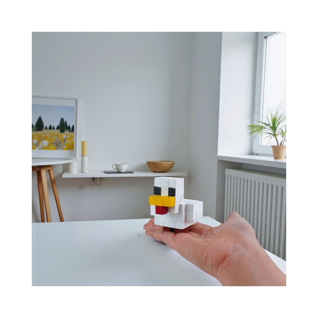p1. Bộ Lắp Ghép Mô Hình Minecraft Chicken Gà (Thu Nhỏ)