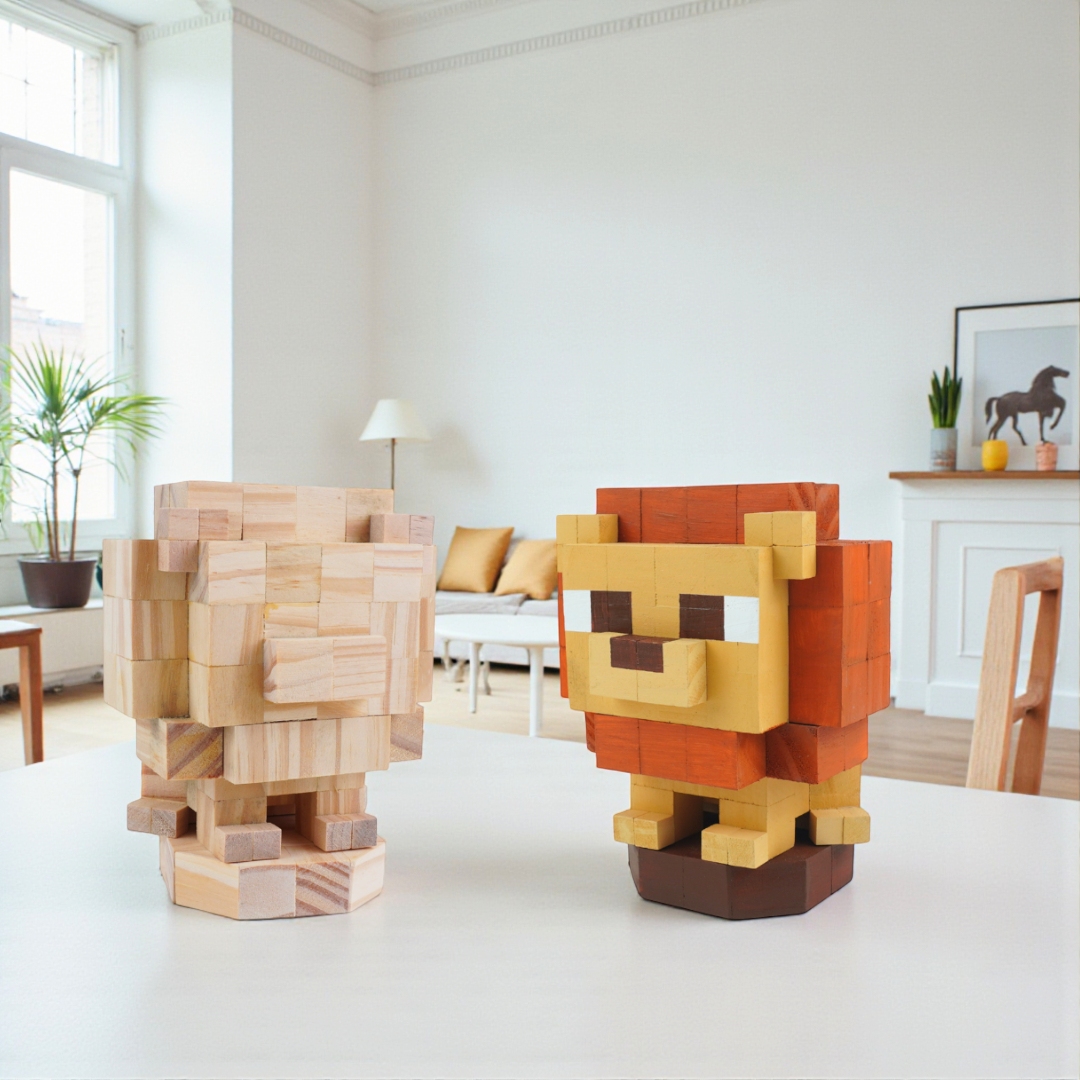 p0. Mô Hình Gỗ Sư Tử