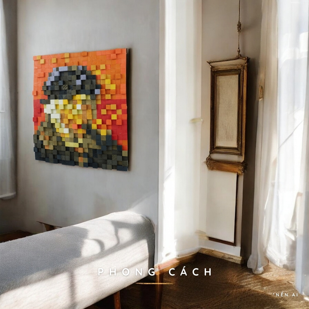 Tranh Pixel Self-Portrait with Bandaged Ear (Blur)