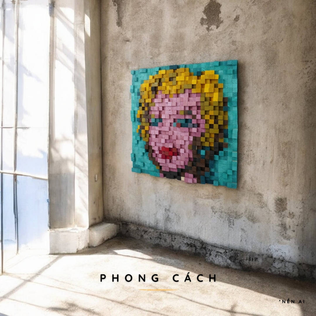 Tranh Pixel Marilyn Diptych (Blur)