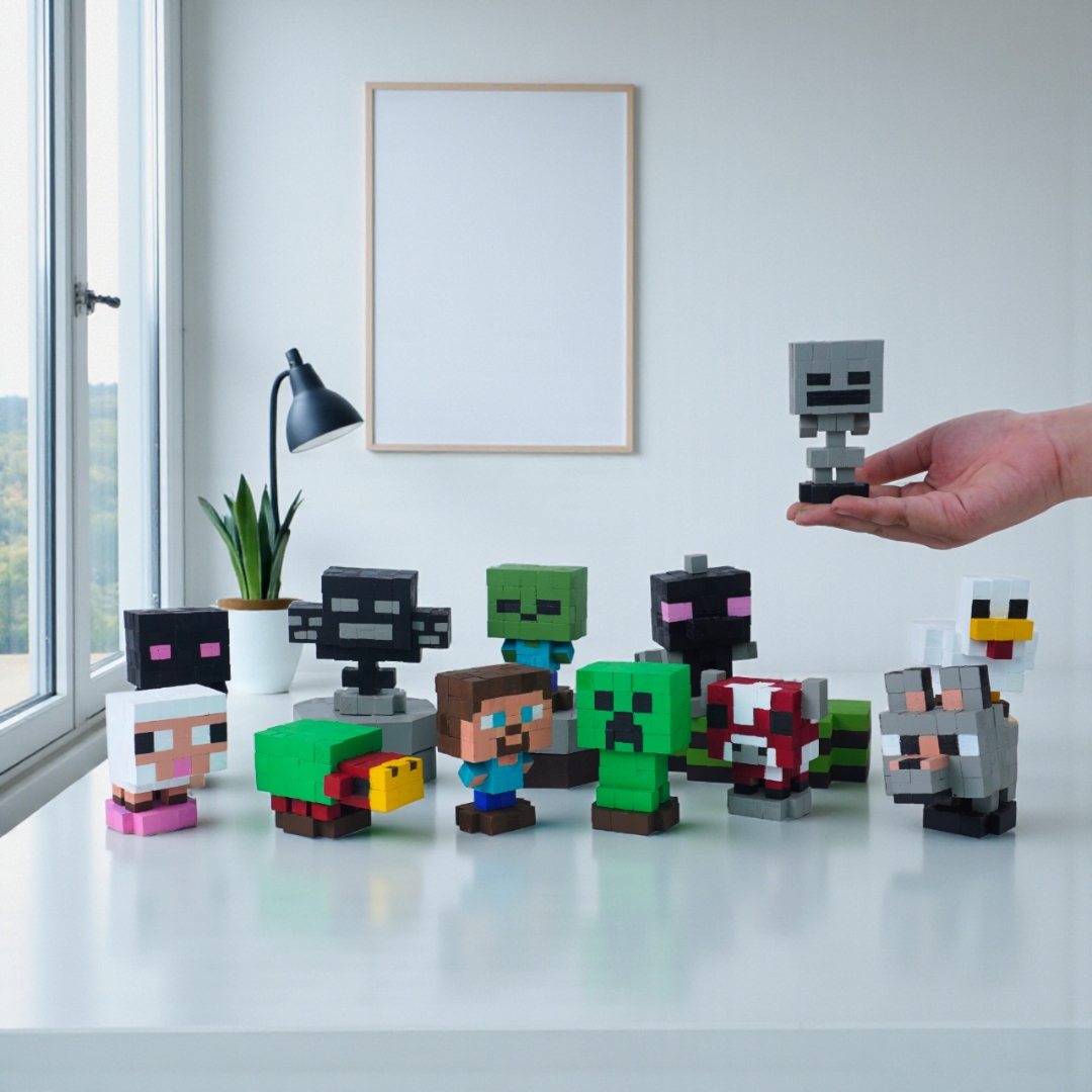 p6. KIT Tự Làm 6 Mô Hình Minecraft Thu Nhỏ Plus (A1)