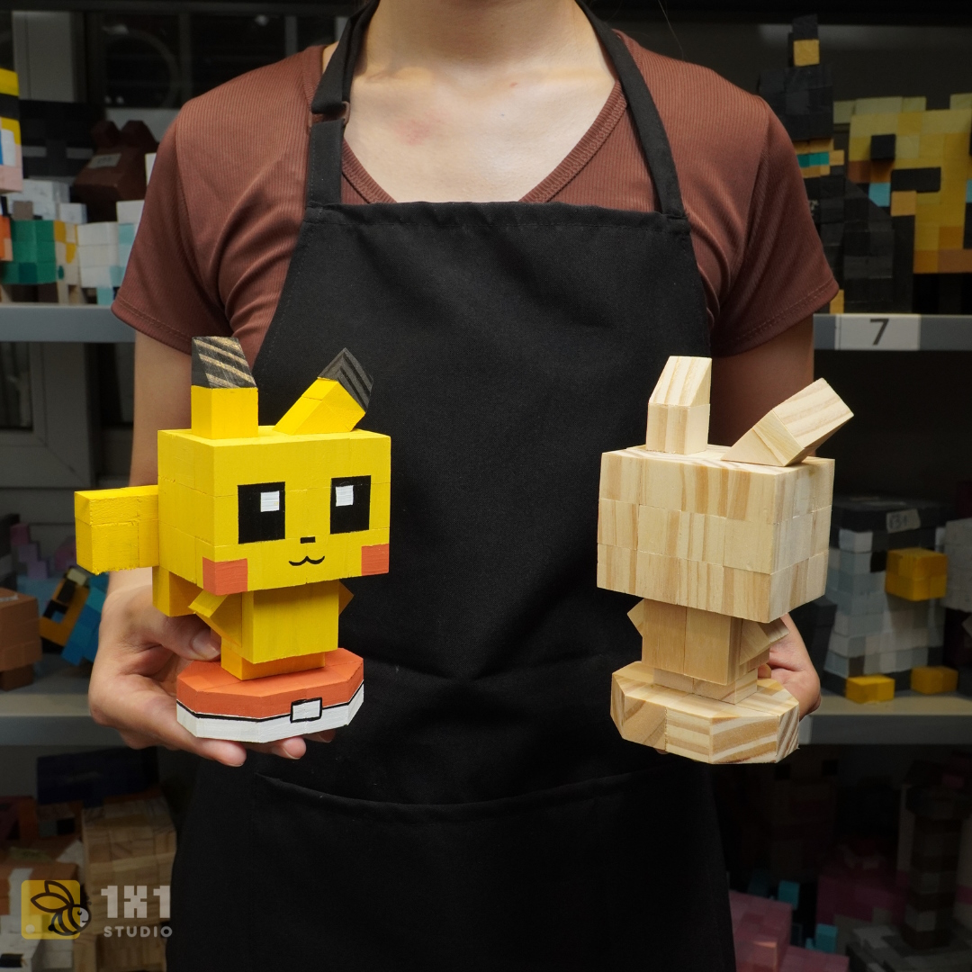 Mô Hình Gỗ Pikachu