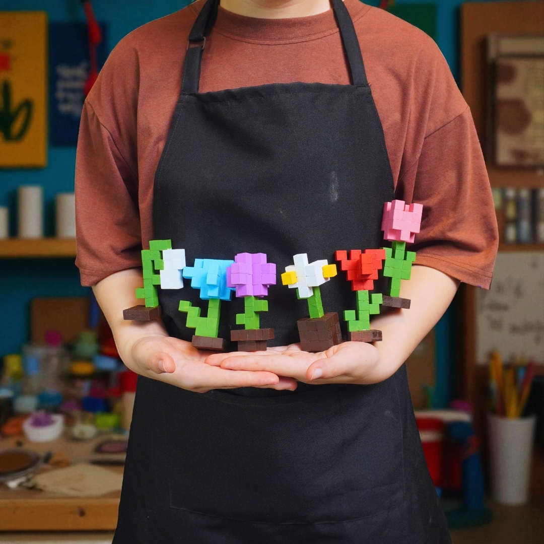 p5. KIT Tự Làm 10 Mô Hình Hoa Gỗ THU NHỎ 1cm (40 mẫu)