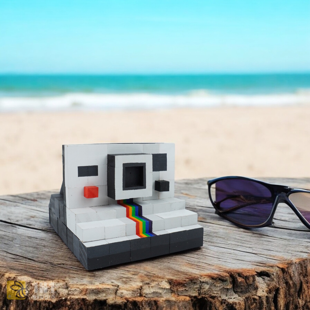 Mô Hình Gỗ Máy Ảnh Polaroid SX-70 (Art Toy)