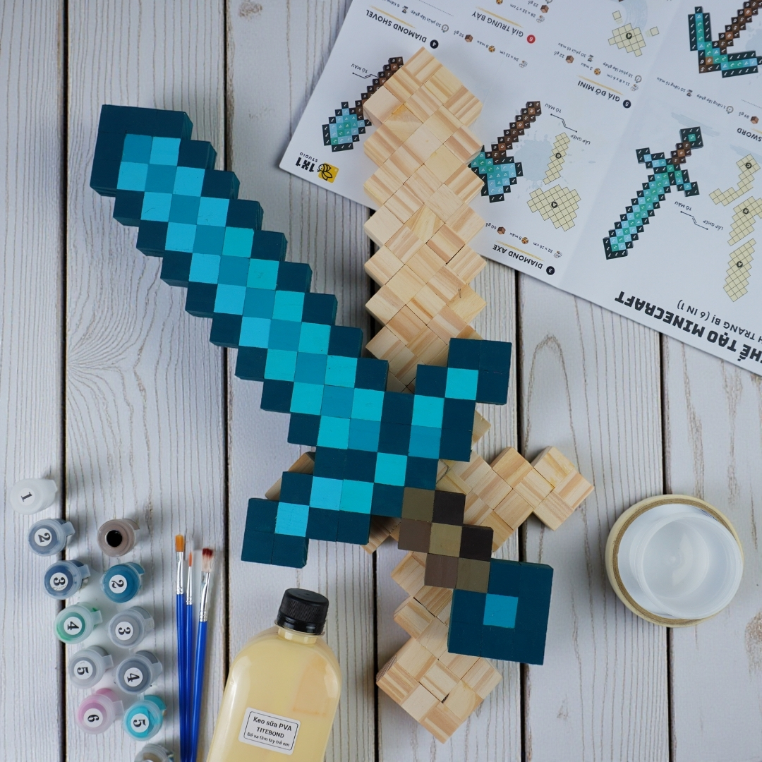 p1. Bộ Chế Tạo 2 Trang Bị Minecraft (2cm)