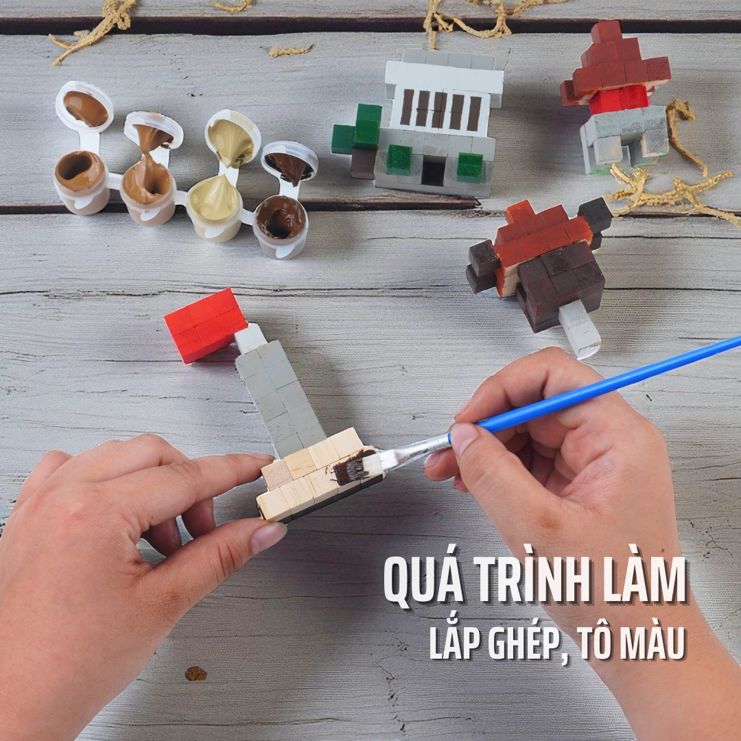 KIT Tự Làm Mô Hình Gỗ Hanoi City (Diorama DIY)