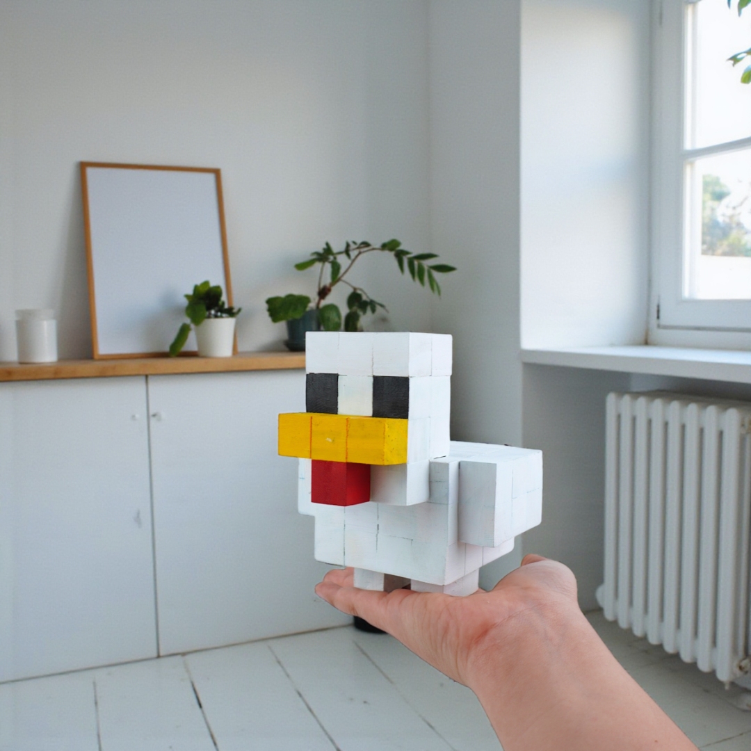 p9. Bộ Lắp Ghép Mô Hình Minecraft Chicken (Gà)