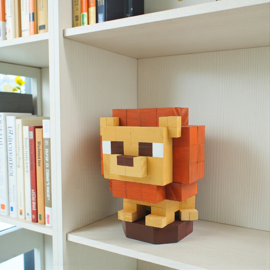 p0. Mô Hình Gỗ Sư Tử