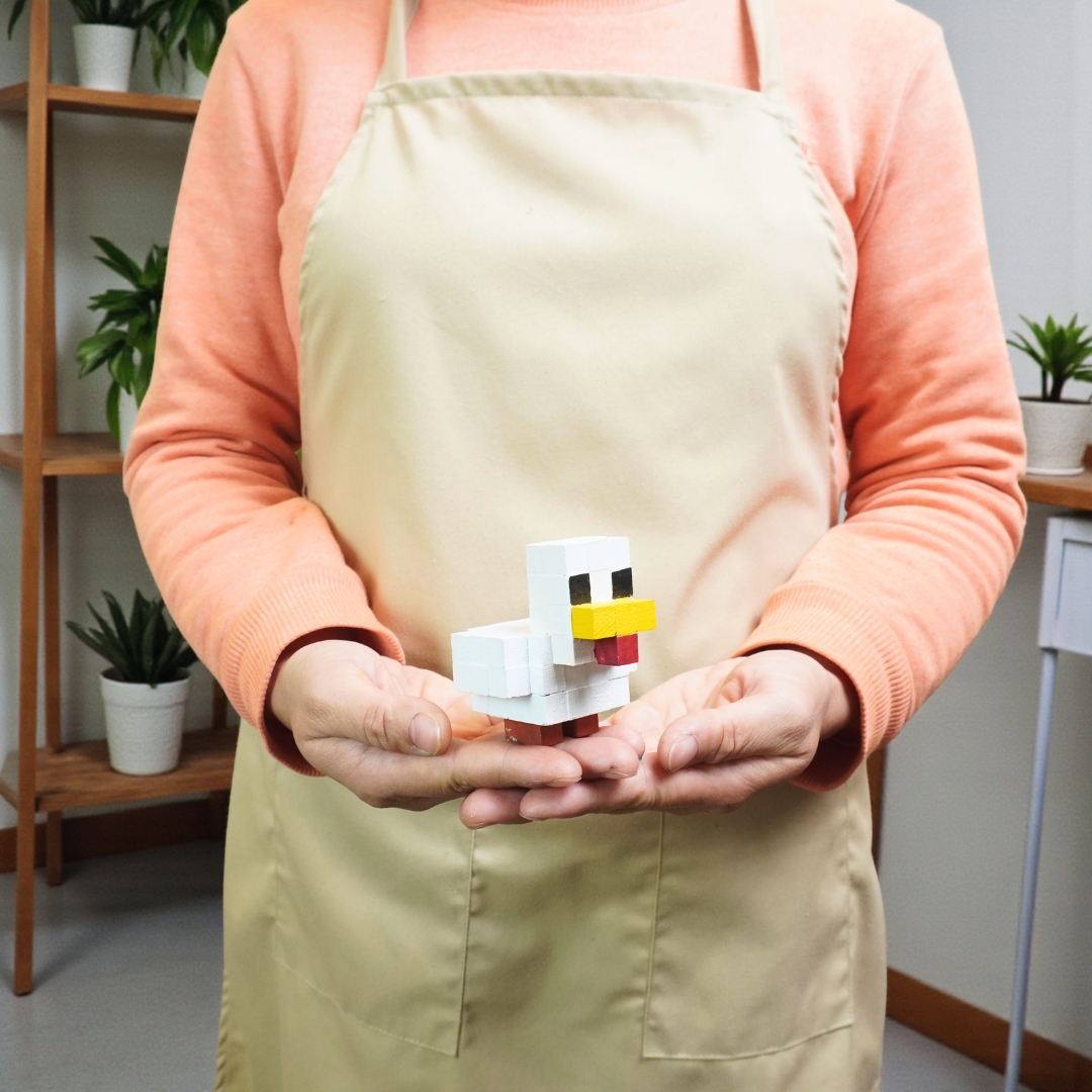 p1. Bộ Lắp Ghép Mô Hình Minecraft Chicken Gà (Thu Nhỏ)