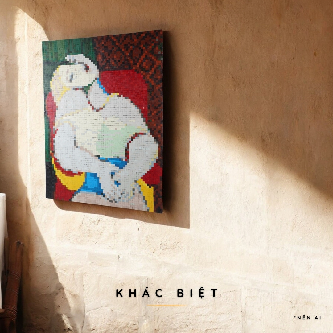 Tranh Pixel Gỗ The Dream khổ lớn 84x62 cm (Chill)