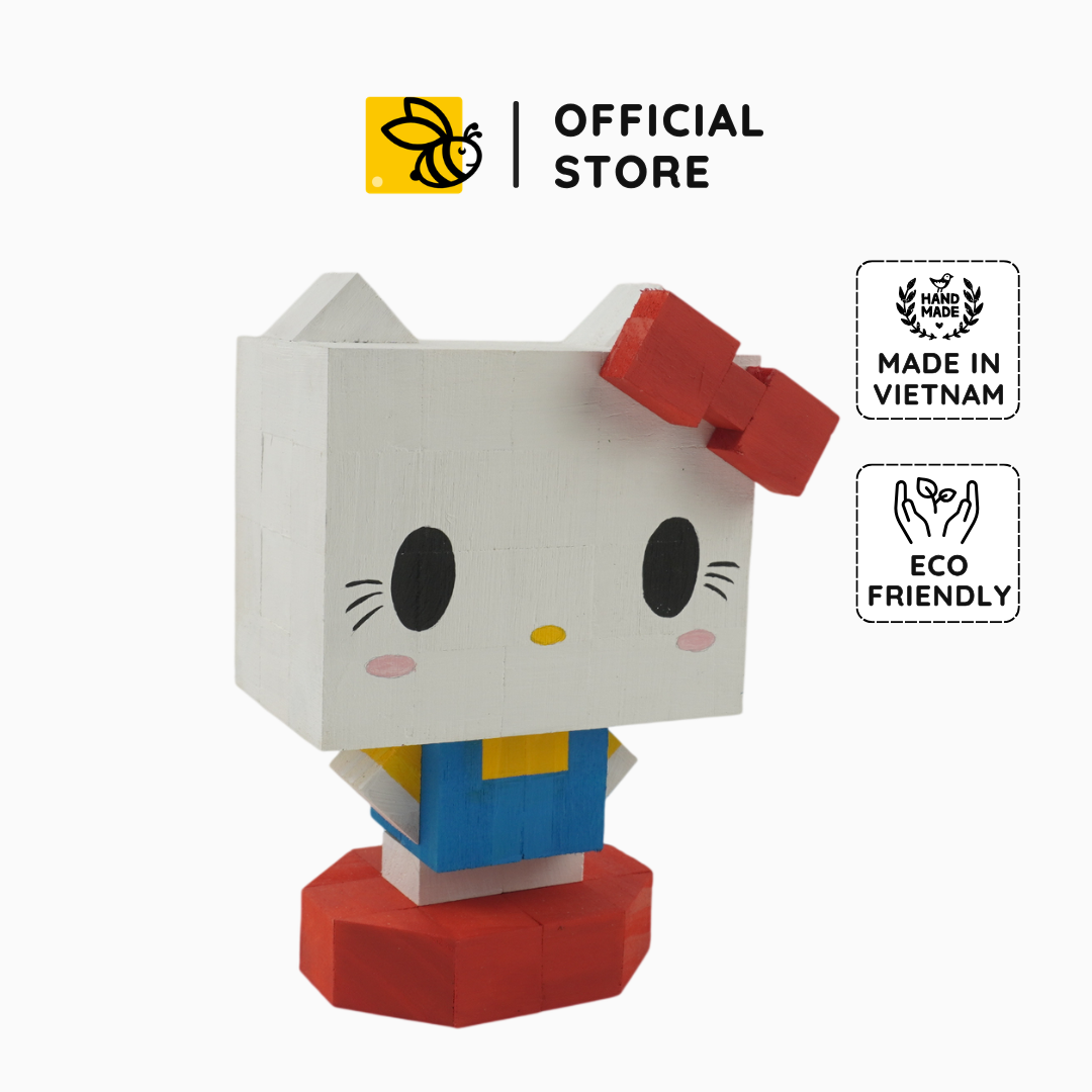 p1 - Mô Hình Gỗ Hello Kitty (Tô Sẵn)