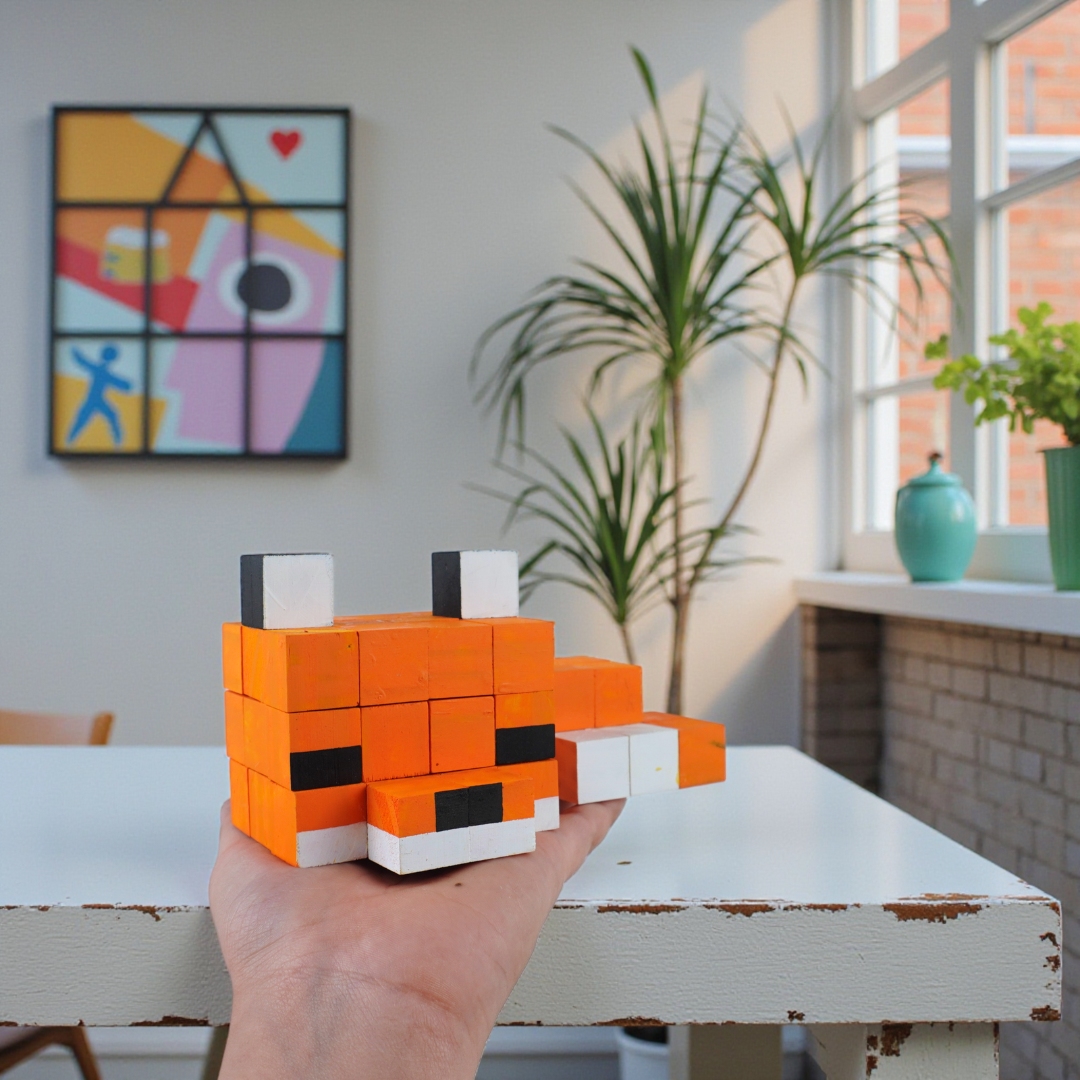 p7. Bộ Lắp Ghép Mô Hình Minecraft Fox Cáo