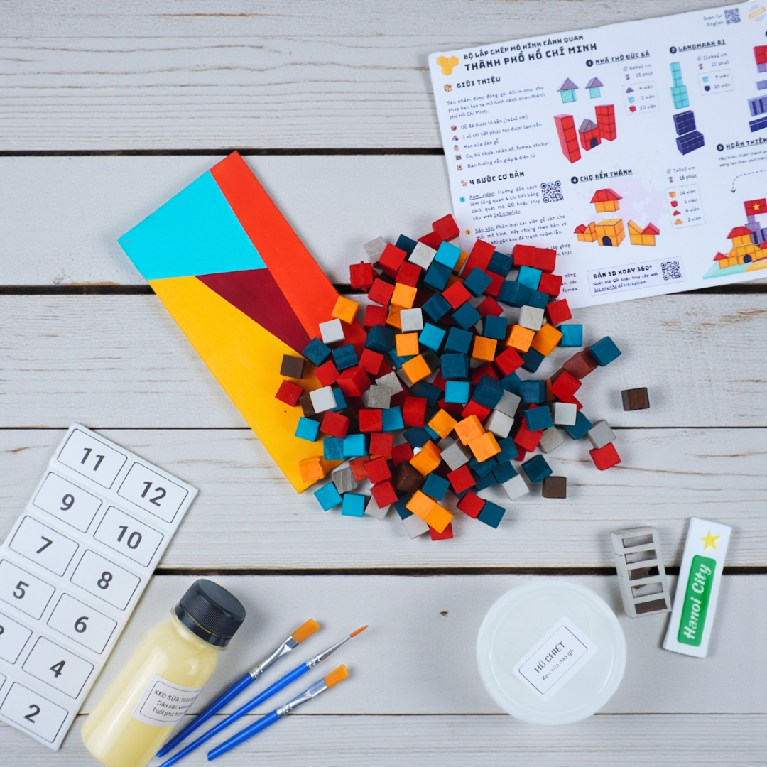 p1. Bộ Lắp Ghép Mô Hình Gỗ Hồ Chí Minh City (i3)