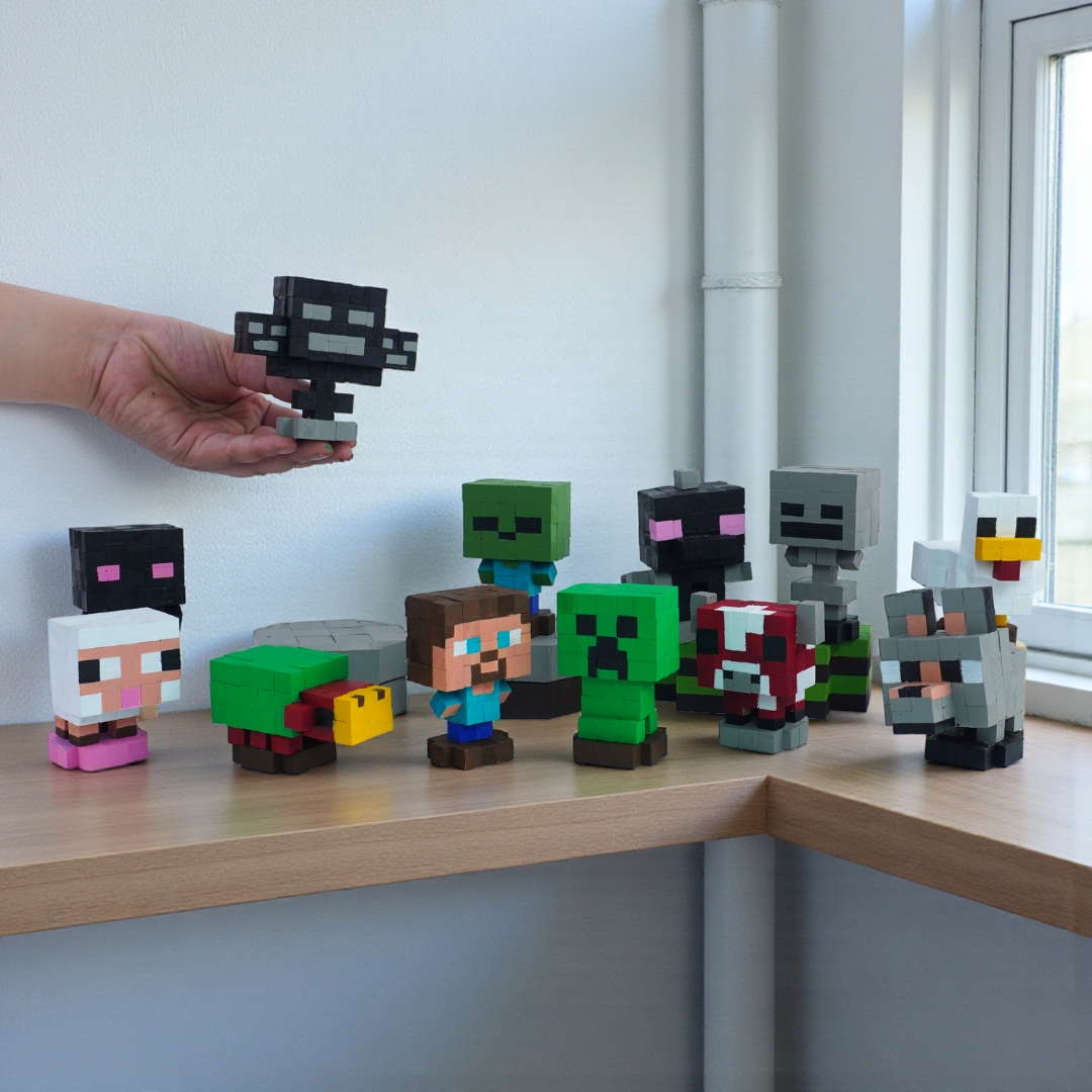 p6. KIT Tự Làm 6 Mô Hình Minecraft Thu Nhỏ Plus (A1)