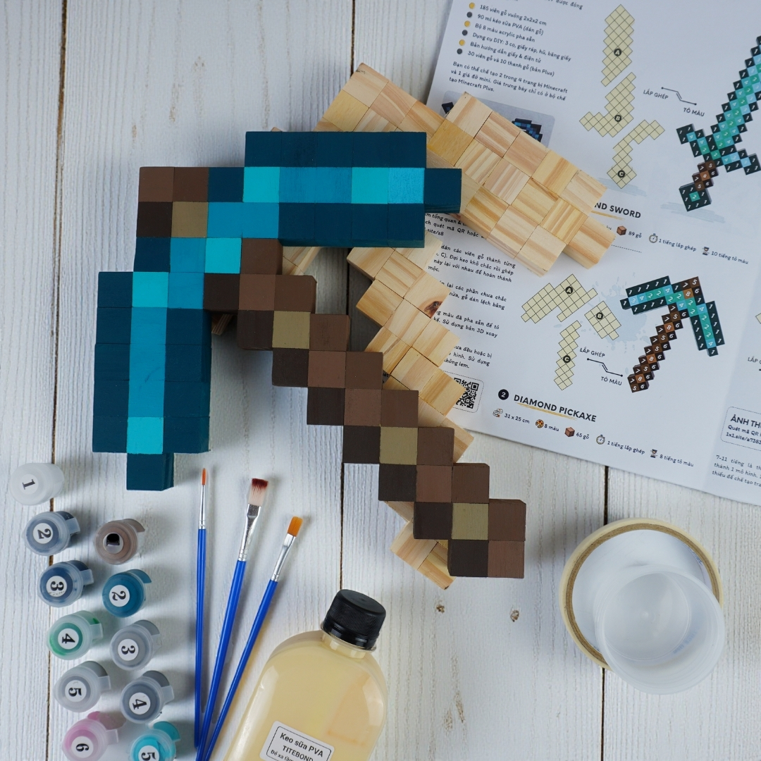 p1. Bộ Chế Tạo 2 Trang Bị Minecraft (2cm)