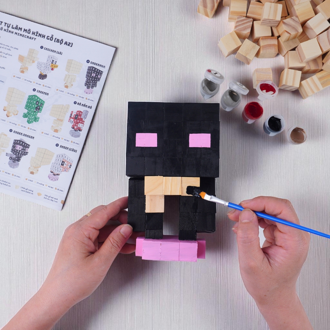 p4. KIT Tự Làm 2 Mô Hình Nhân Vật Minecraft (A2)