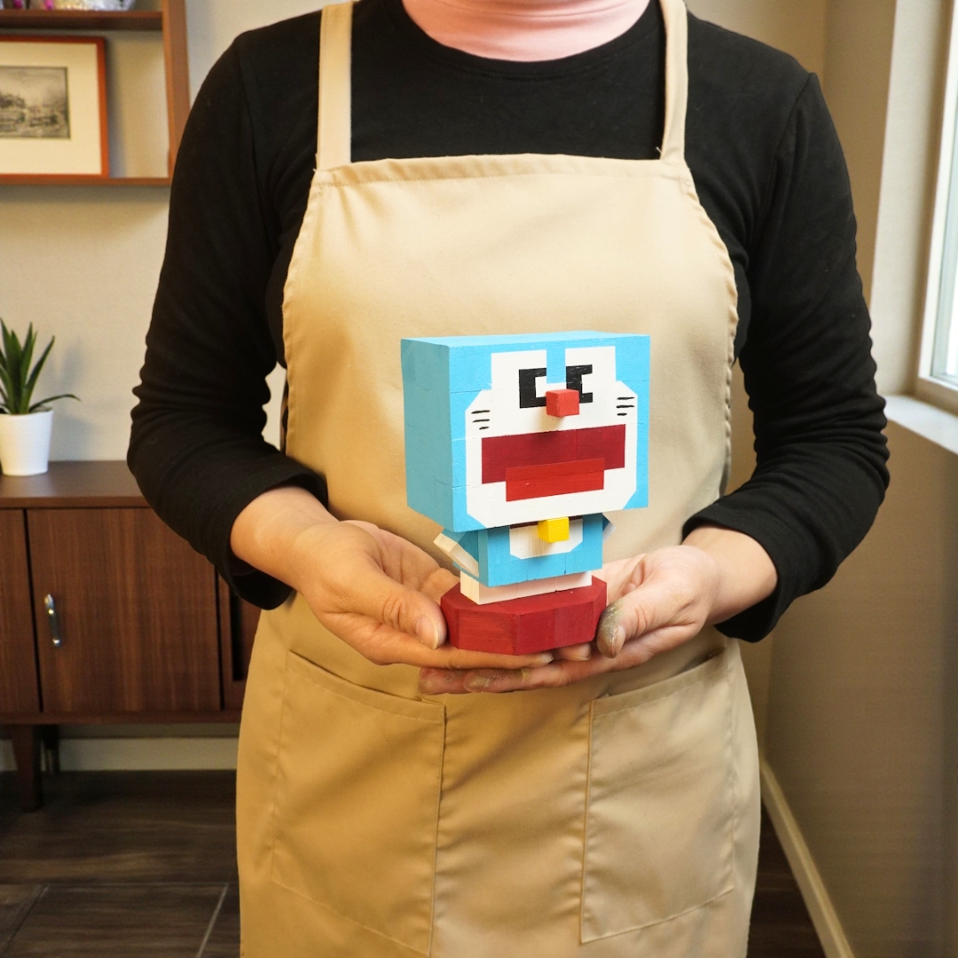 p4. Mô Hình Gỗ Mèo Máy Doraemon