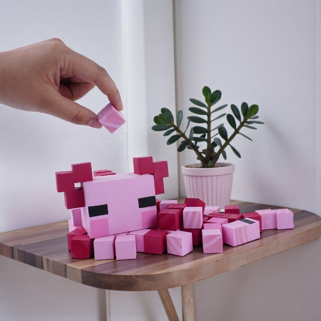 p0. Bộ Lắp Ghép Mô Hình Minecraft Axolotl