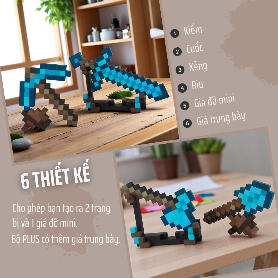 Bộ Chế Tạo 2 Trang Bị Minecraft Netherite