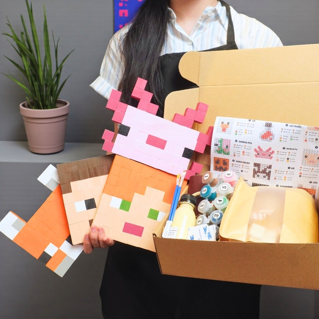 p4. Kit Tự Làm 2 Tranh Frame Minecraft Treo Tường / Wall decor 2cm