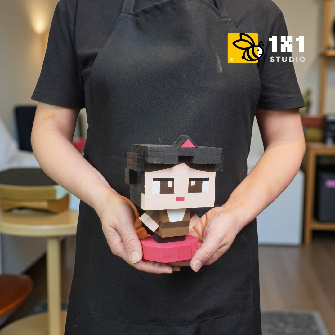 Mô Hình Gỗ Cô Gái Mặc Áo Tứ Thân