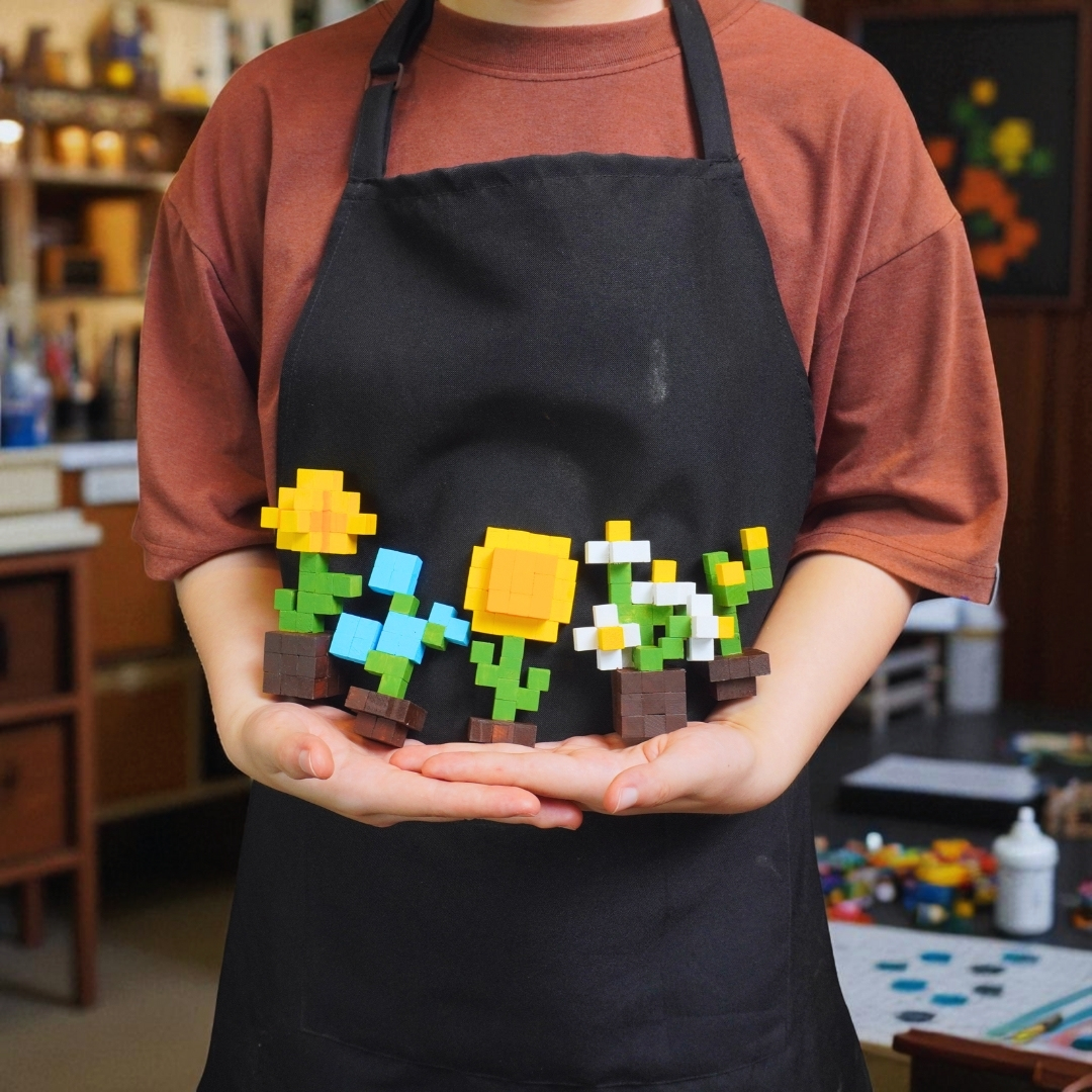 p5. KIT Tự Làm 10 Mô Hình Hoa Gỗ THU NHỎ 1cm (40 mẫu)