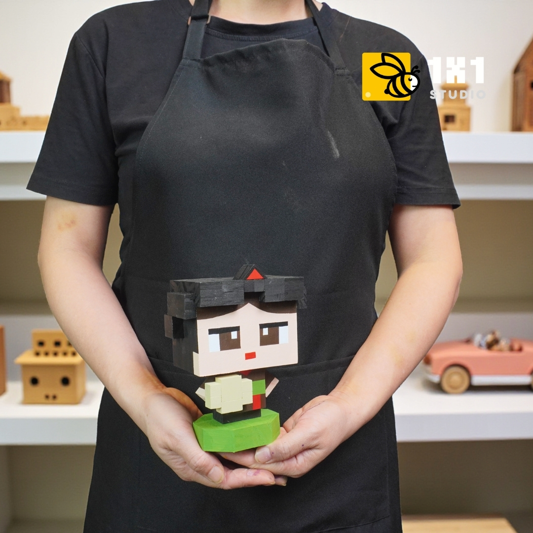 (DIY) Kit Tô Màu Mô Hình Cô Gái Quan Họ