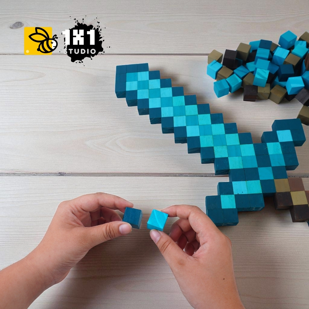 Bộ Lắp Ghép Trang Bị Minecraft Kim Cương (4 Mẫu)