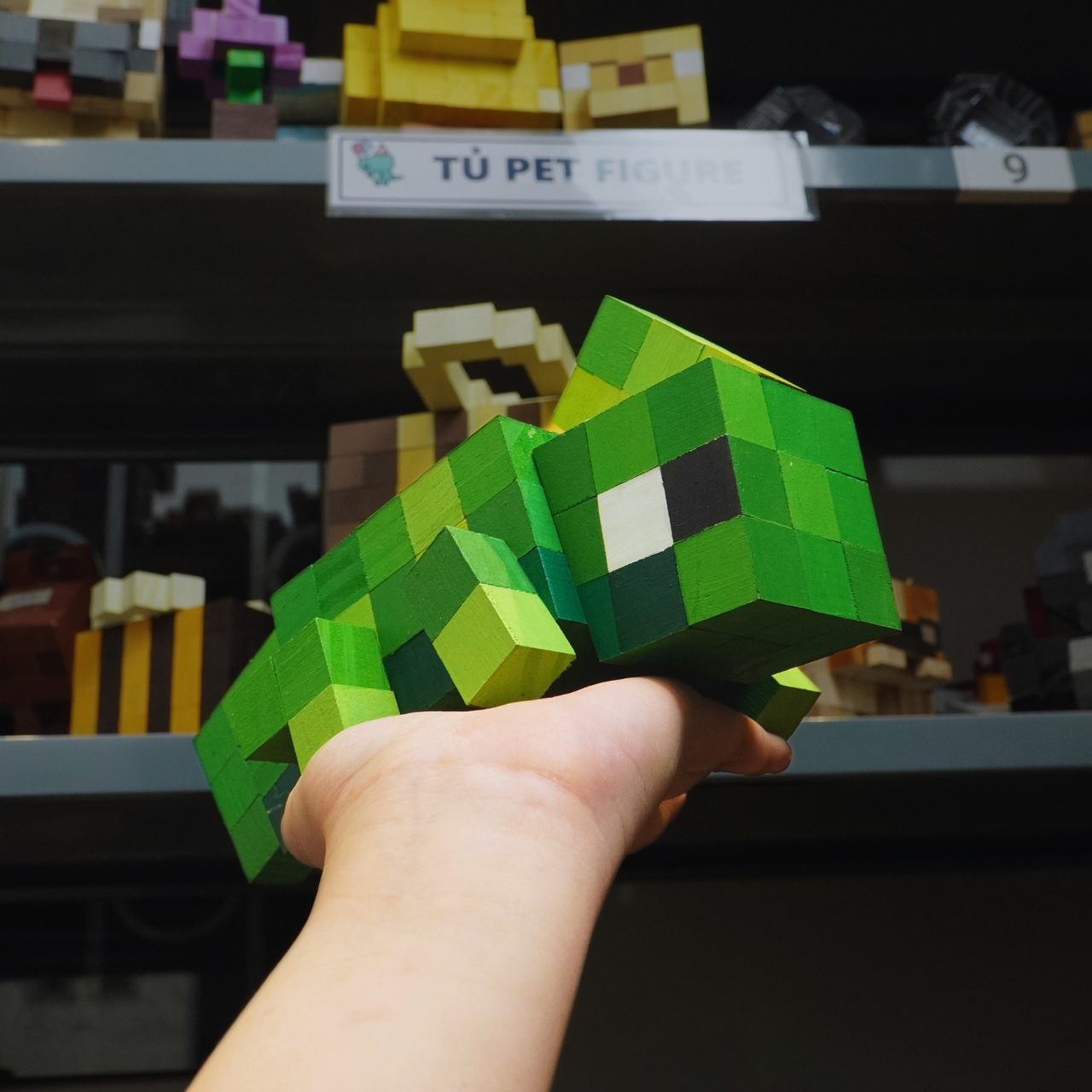 Mô Hình Gỗ Tắc Kè Hoa (Art Toy)