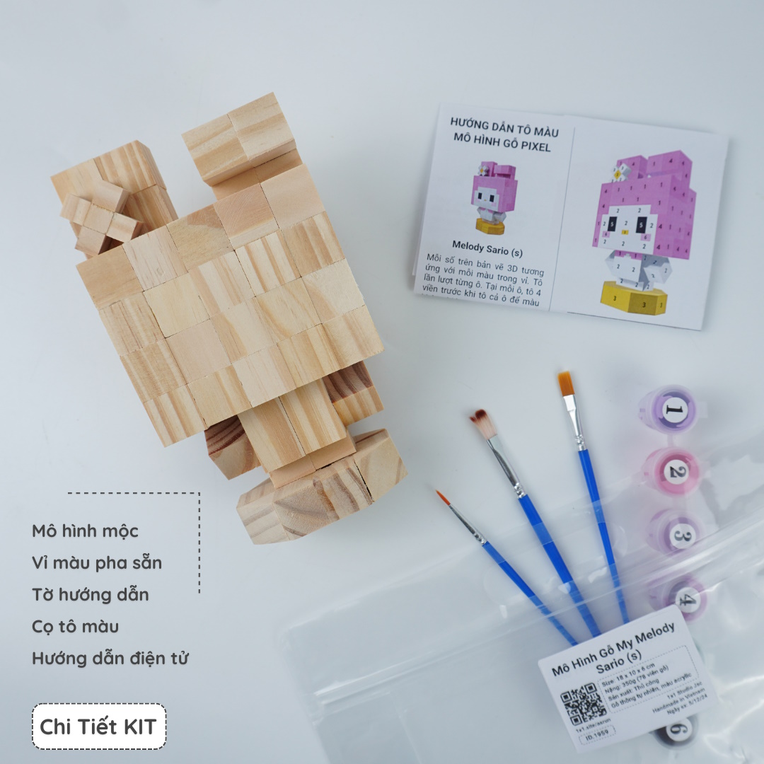 (DIY) Kit Tô Màu Melody Sanrio (size s)