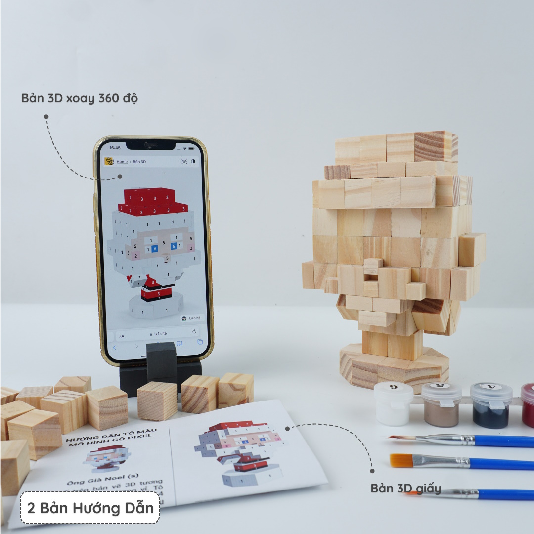 (DIY) Kit Tô Màu Ông Già Noel