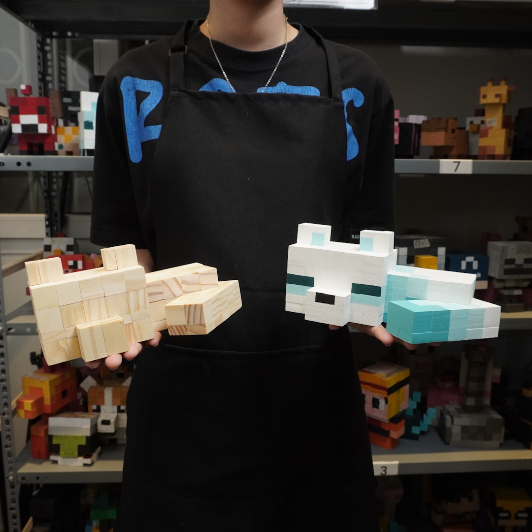 (DIY) Kit Tô Màu Minecraft Cáo Tuyết (size M)
