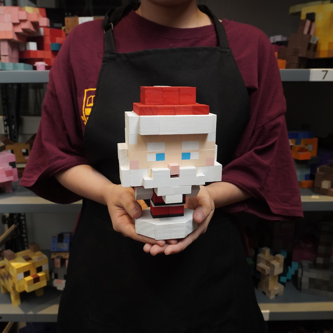 Mô Hình Gỗ Ông Già Noel (Santa Claus)