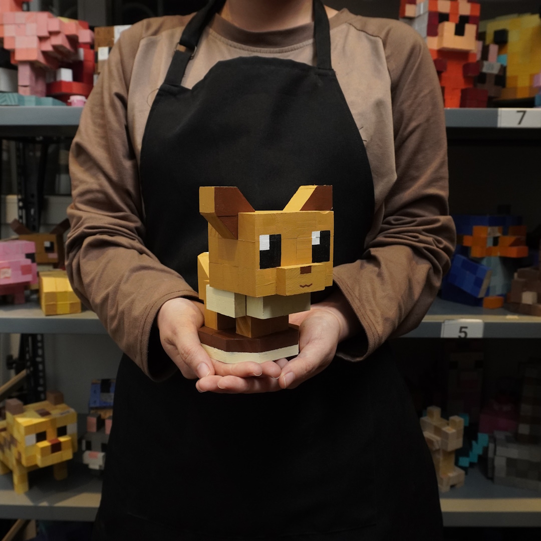Mô Hình Gỗ Eevee Pokemon