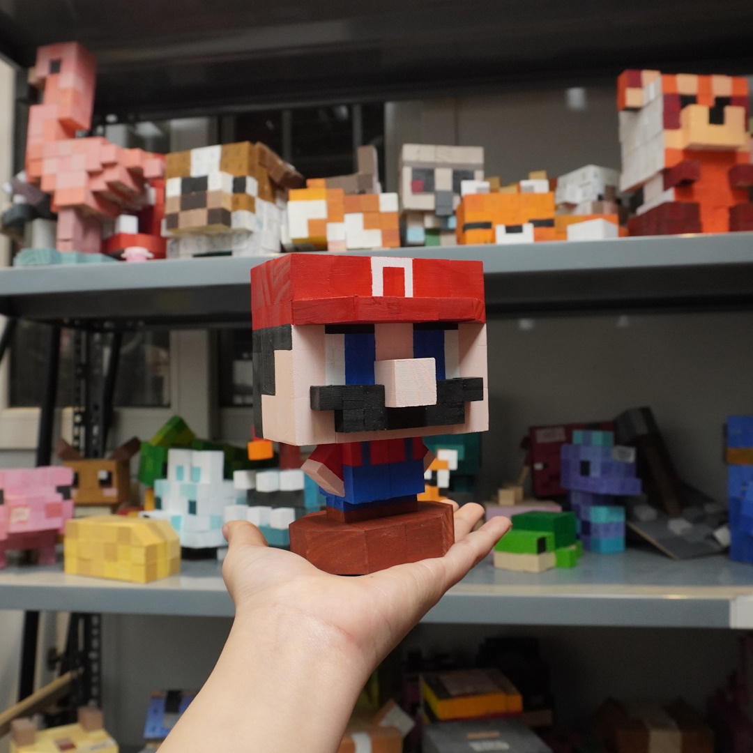 Mô Hình Gỗ Mario (size s)