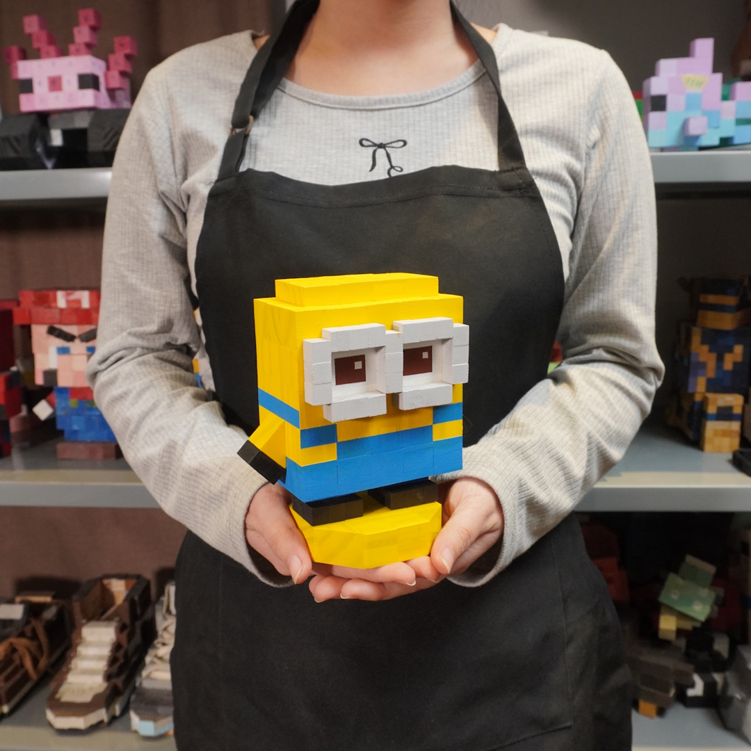 Mô Hình Gỗ Nhân Vật Minion Bob (size s)