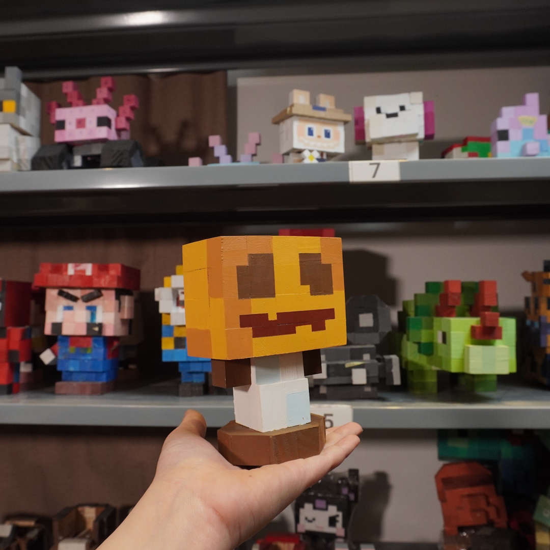 Mô Hình Gỗ Minecraft Snow Golem (size s)