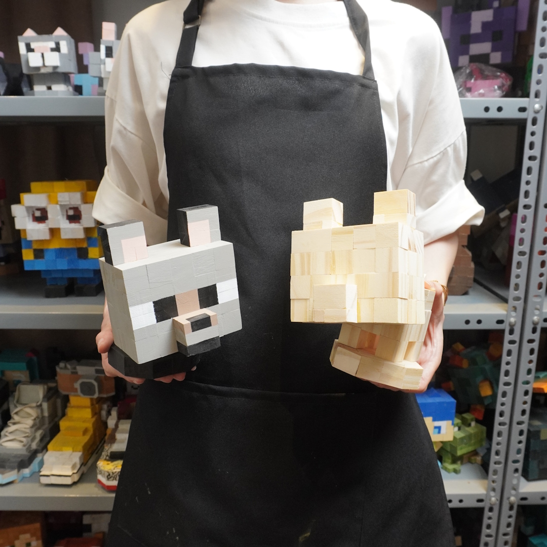 (DIY) Kit Tô Màu Minecraft Wolf (Chó Sói)