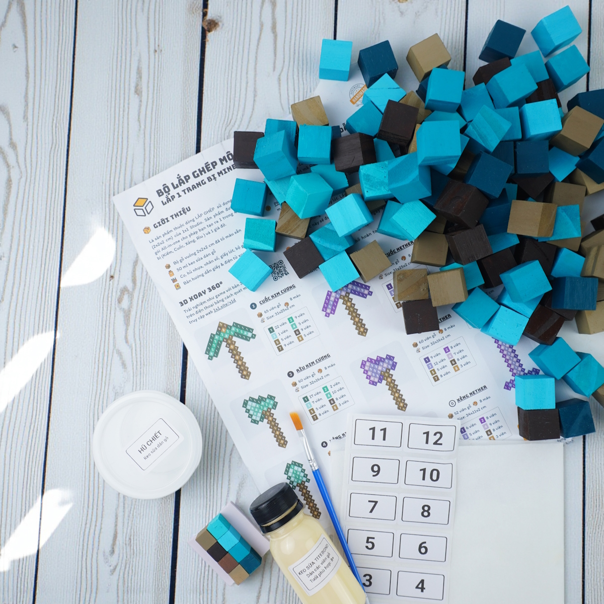 p2. Bộ Lắp Ghép Trang Bị Minecraft X1 (2cm)