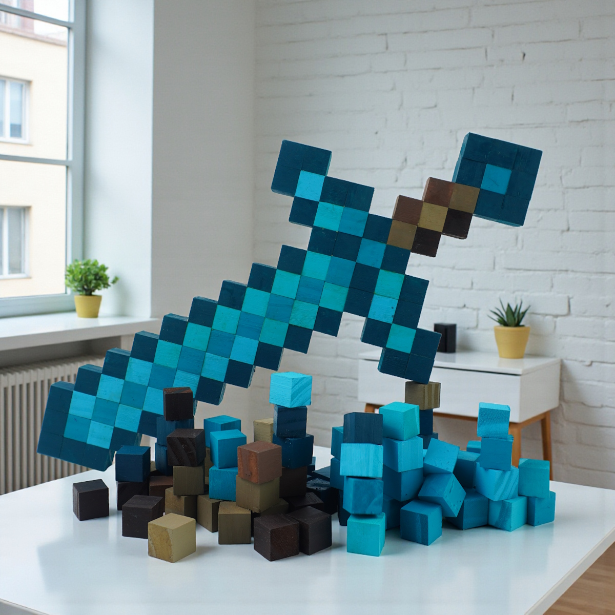 p2. Bộ Lắp Ghép Trang Bị Minecraft X1 (2cm)