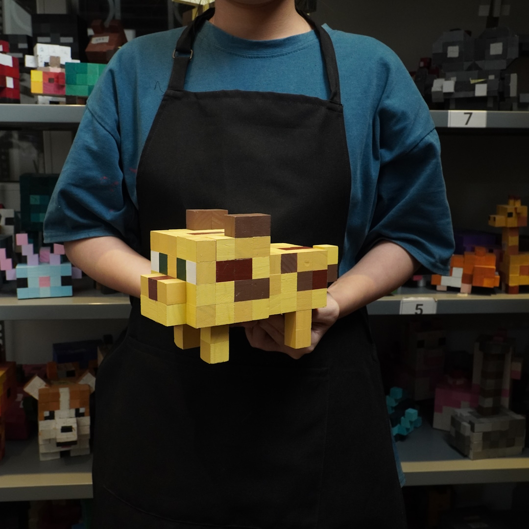 Mô Hình Gỗ Minecraft Ocelot (Art Toy)